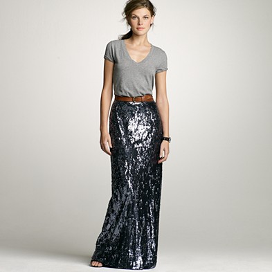Sequin long skirt $2,500.00 item 38705 | Review JCrew